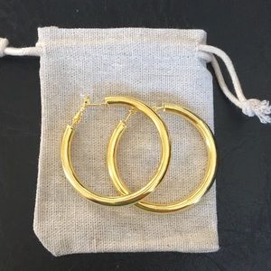 18k gold hoops